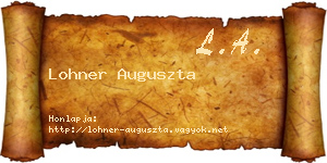 Lohner Auguszta névjegykártya